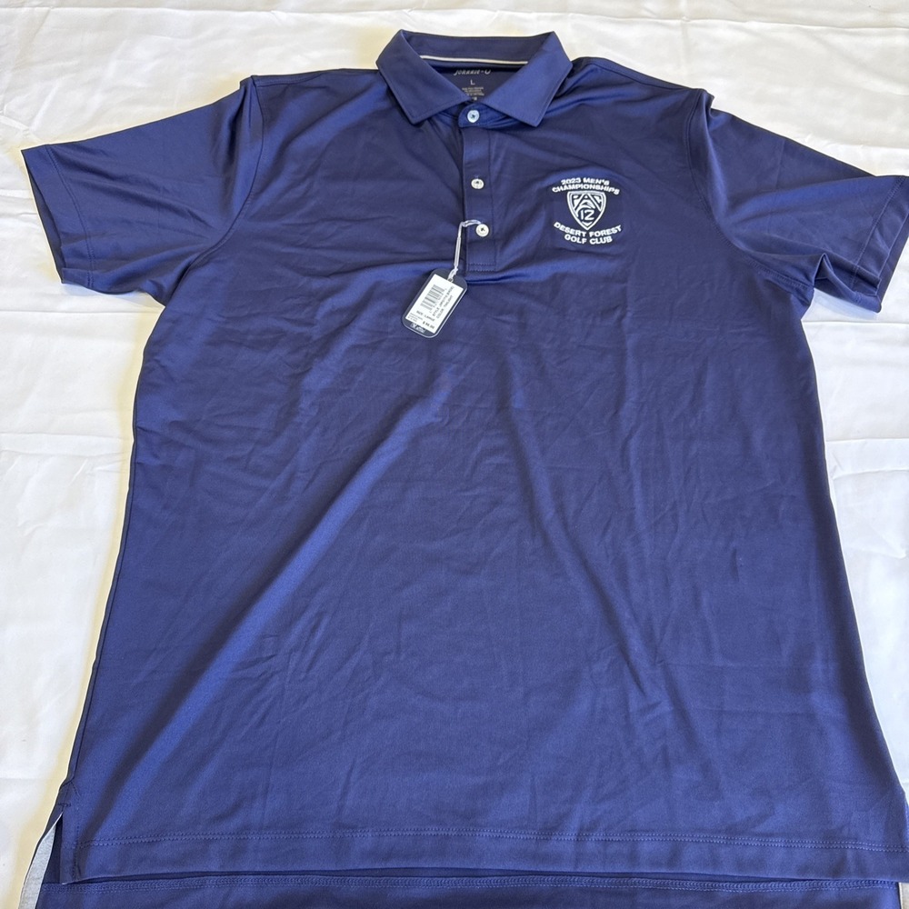 NWT Johnnie-O Polo Golf Shirt Sz L Embroidered 2023 PAC 12 Men's Championships
